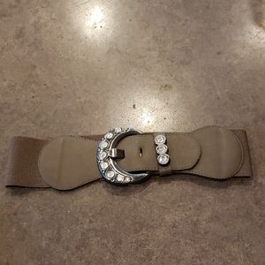 Brown Rhinestone highwaisted belt